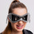 Damen modische Sonnenbrille mit Kettenrahmen Brehn