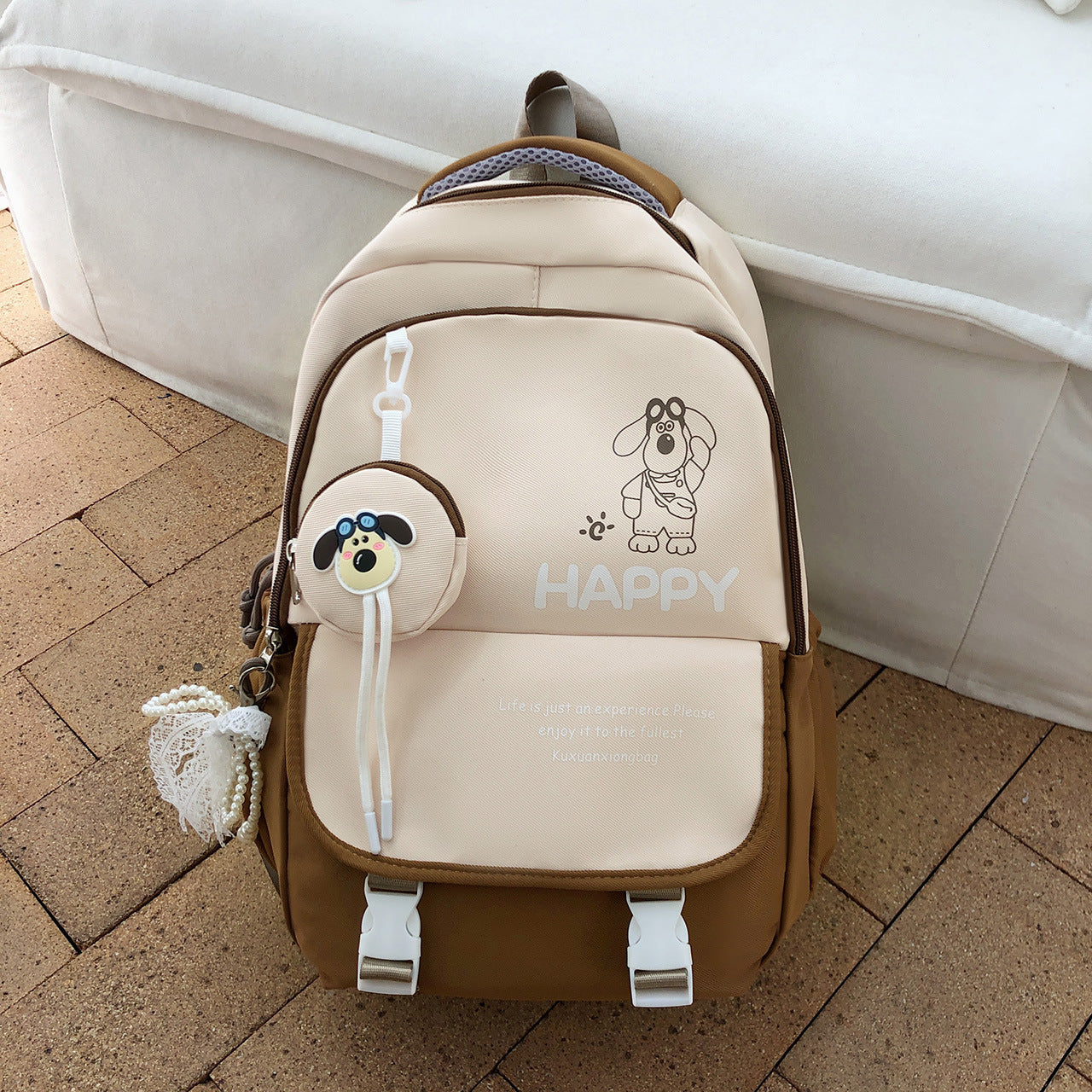Niedlicher hundethemen Casual Schulrucksack