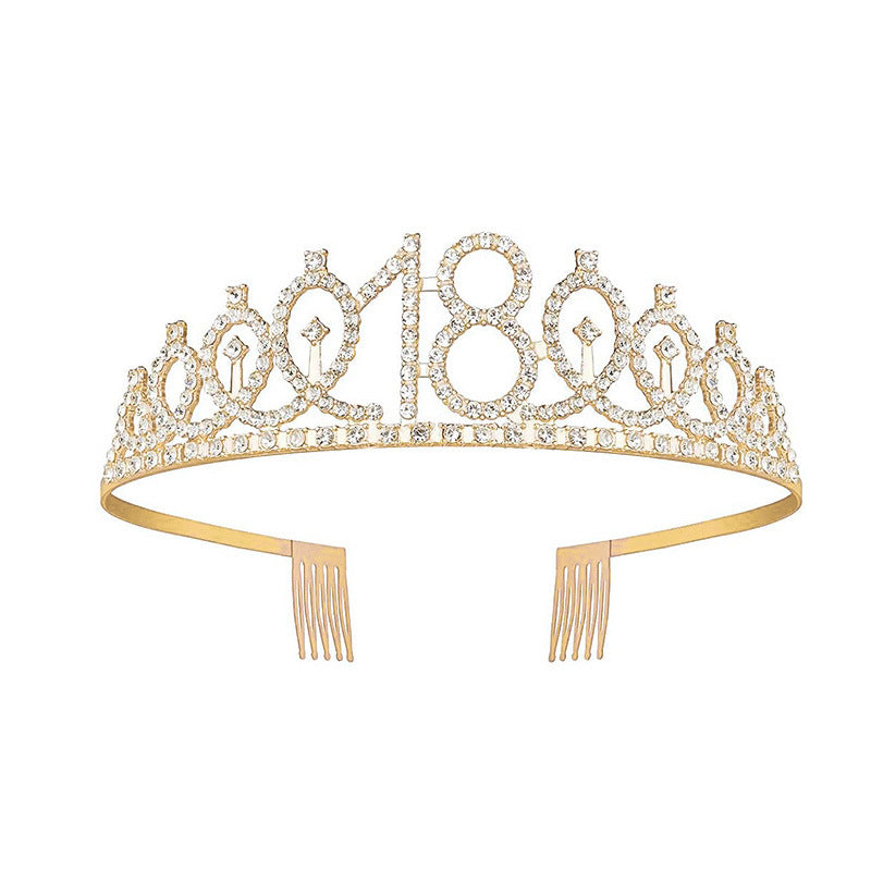 Damen Glitzernde Krone mit Swarovski-Steinen Brehn