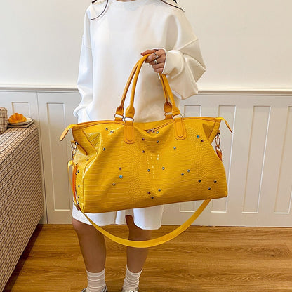 Stylische Krokodil-Textur Wochenend-Duffel-Tasche Brehn