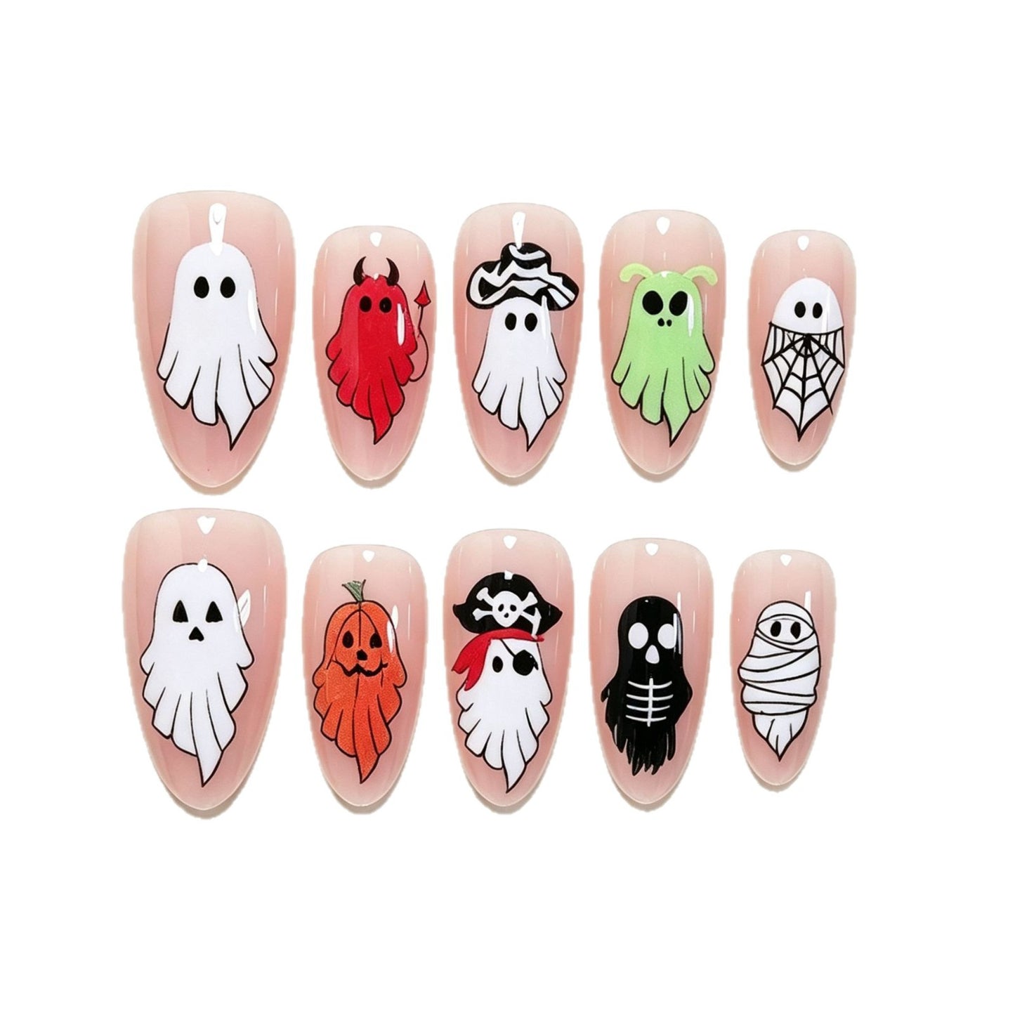 Halloween-Themen Press-On Nagelkunst-Kit Brehn