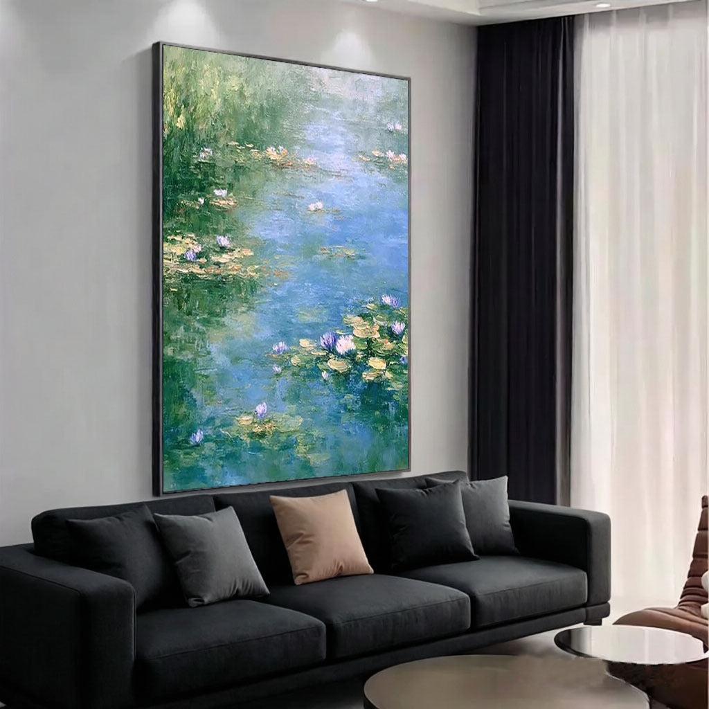 Großes impressionistisches Blumenbild auf Leinwand