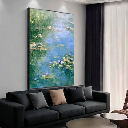 Großes impressionistisches Blumenbild auf Leinwand