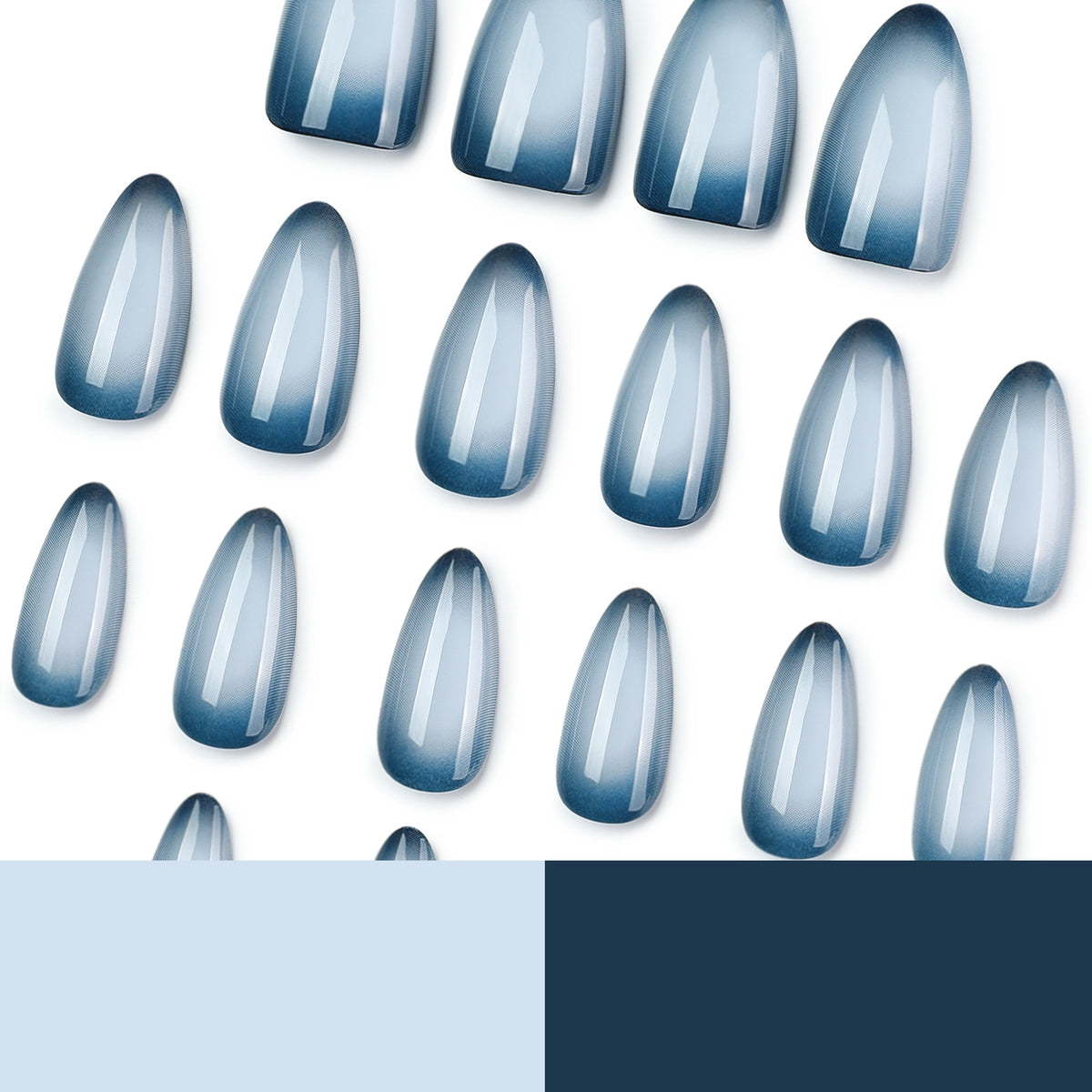 Stiletto Kunstnägel mit mattem Ombre-Design Brehn