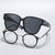 DamenModische Sonnenbrille im klaren Linien-Design mit hohem UV-Schutz Brehn