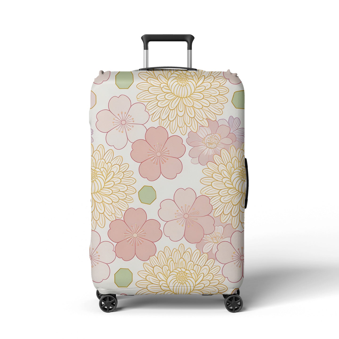Damen Reisekoffer Brehn Blumendesign mit verstellbarem Griff