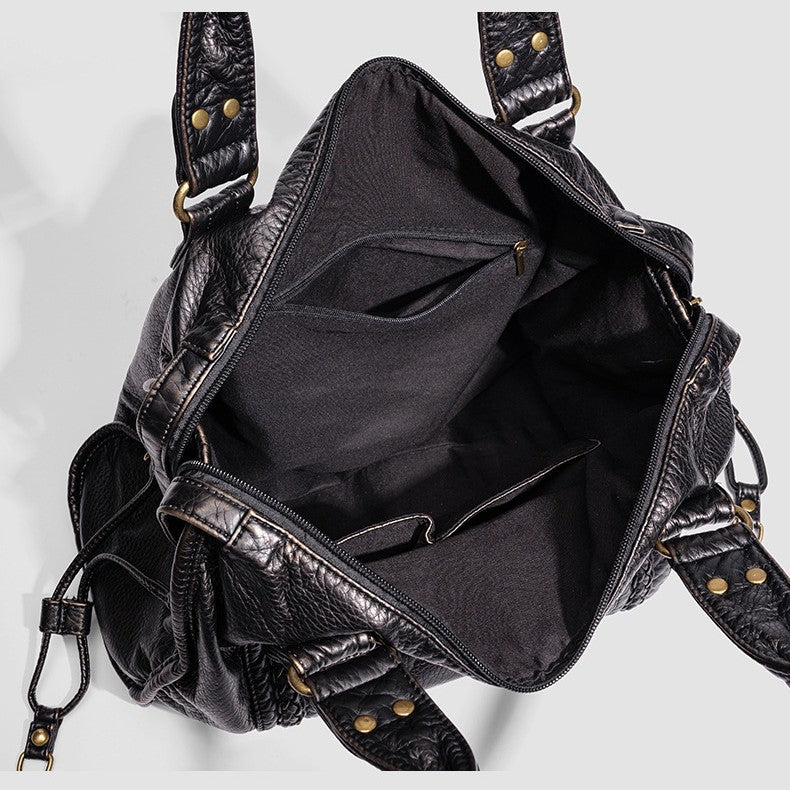 Distressed Leder Satchel Tasche Brehn