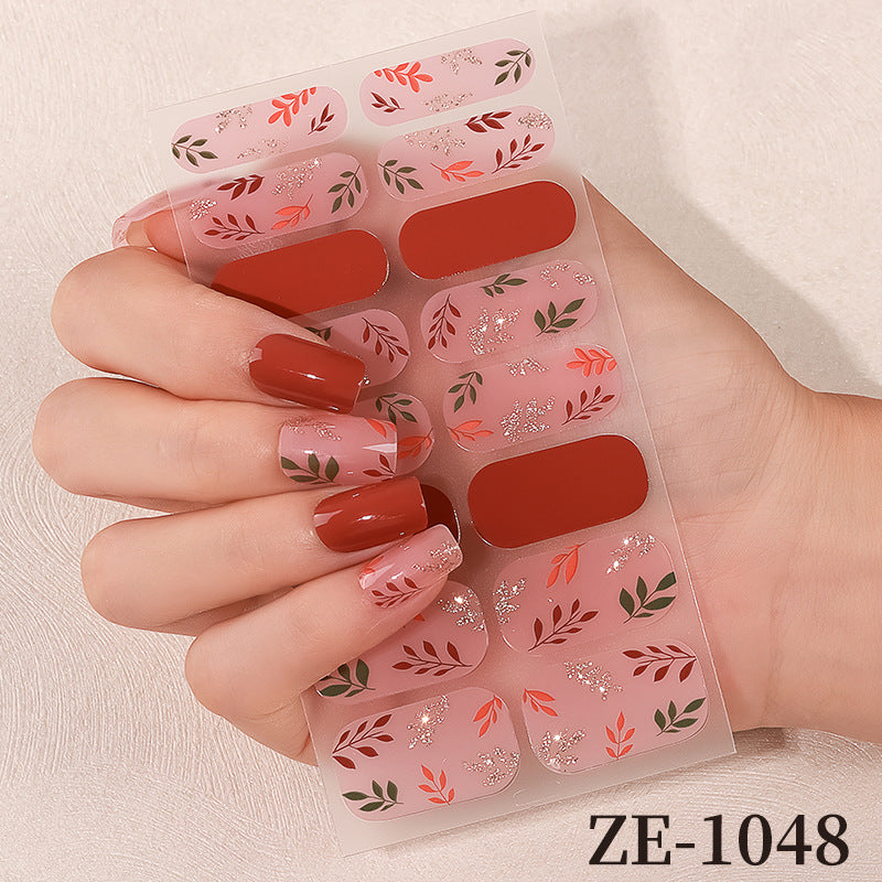 Blumen Design Nagelkunst Wraps