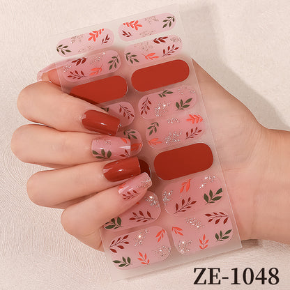 Blumen Design Nagelkunst Wraps