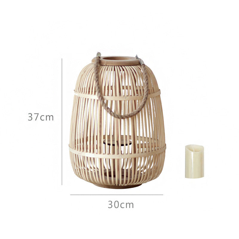 Stilvolle Rattan-Laterne Brehn