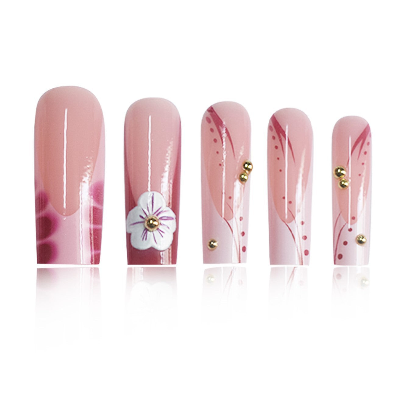 Premium Floral Nail Art Extensions Brehn