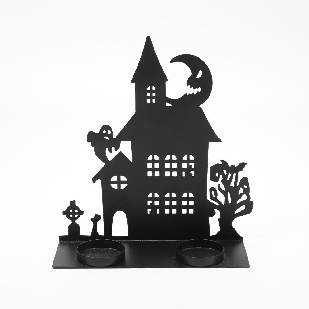 Haunted House Metall Teelichthalter Deko Brehn