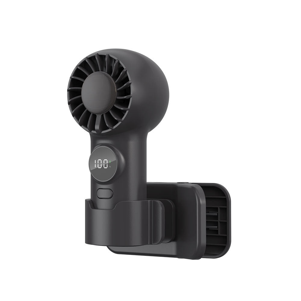 Unisex Mini Digital Display Rechargeable Handheld Fan Brehn