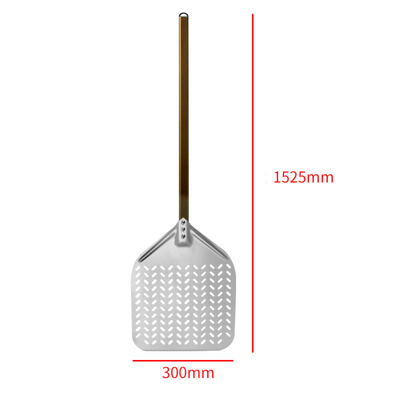perforierte Aluminium-Pizzaschaufel mit langem ergonomischem verstärktem Griff Brehn