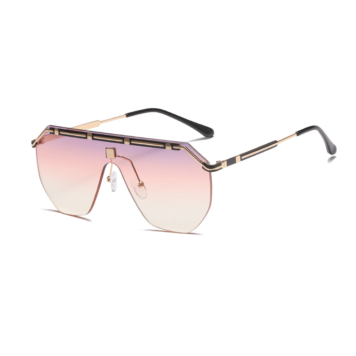 Damen geometrische Oversized-Sonnenbrille Brehn
