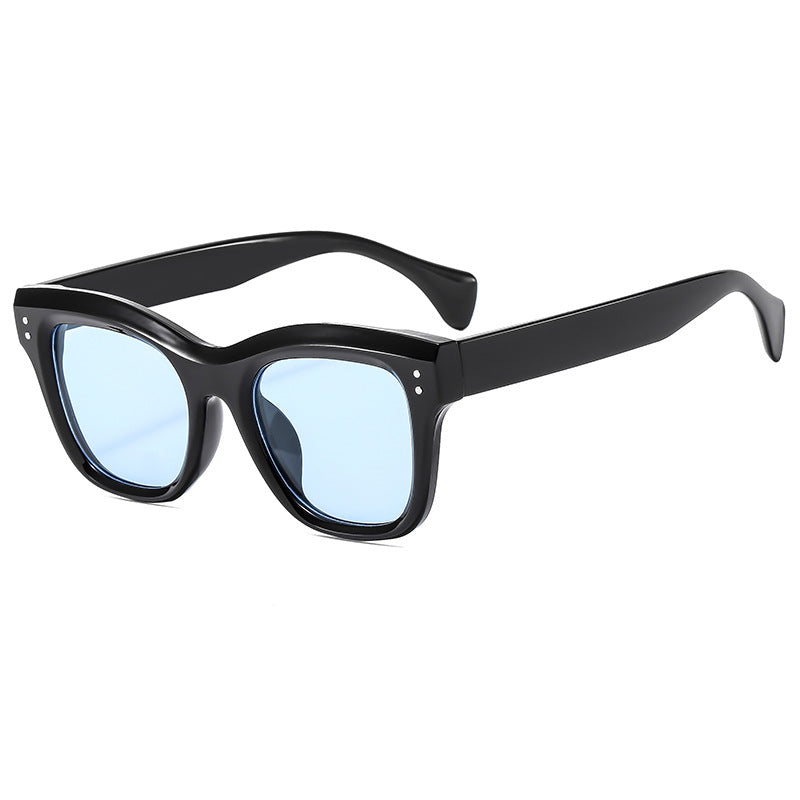 Damen modische Sonnenbrille mit markantem, kantigem Rahmen Brehn