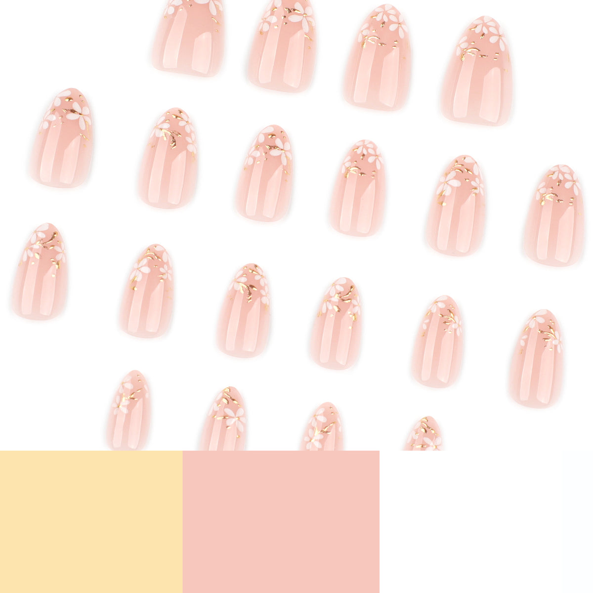Kunstvolle Nagelkunst mit Floral-Design und Glitzerakzenten Brehn