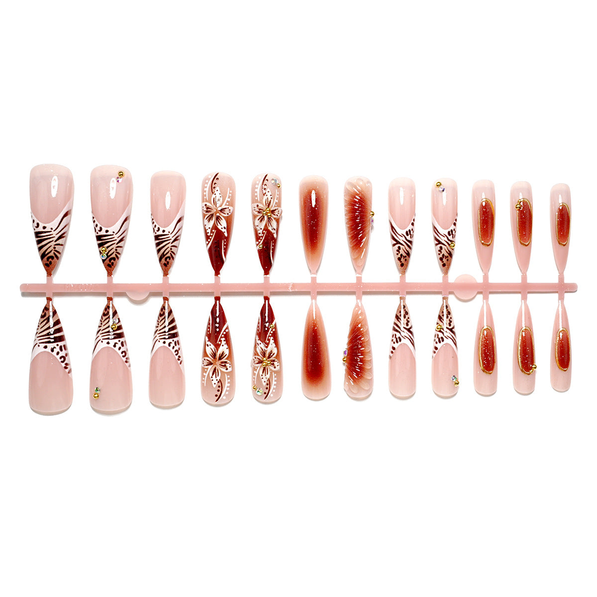 Künstlerisches Stiletto Press-On Nagelset