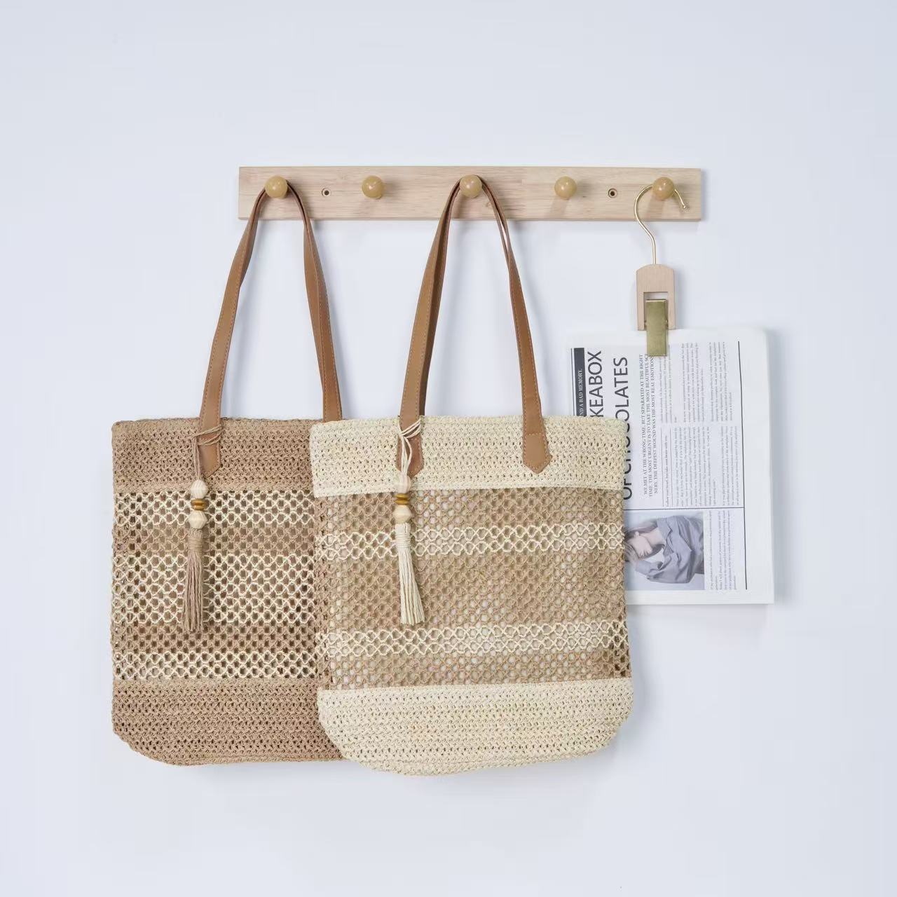Handgefertigte Netz-Strandtasche Brehn