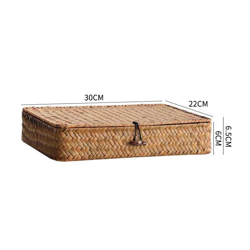 Unisex Handgewebte Aufbewahrungsbox mit Deckel Brehn