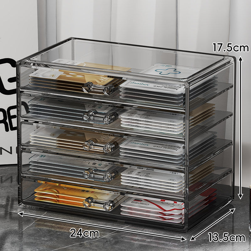 Transparenter Acryl-Multi-Schubladen-Theken-Organizer für Gesichtsmasken und kleine Accessoires