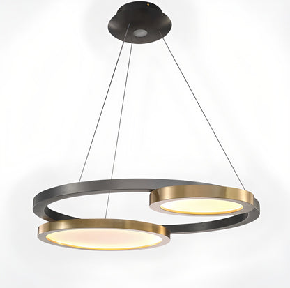 Moderne Dual-Circle Pendelleuchte