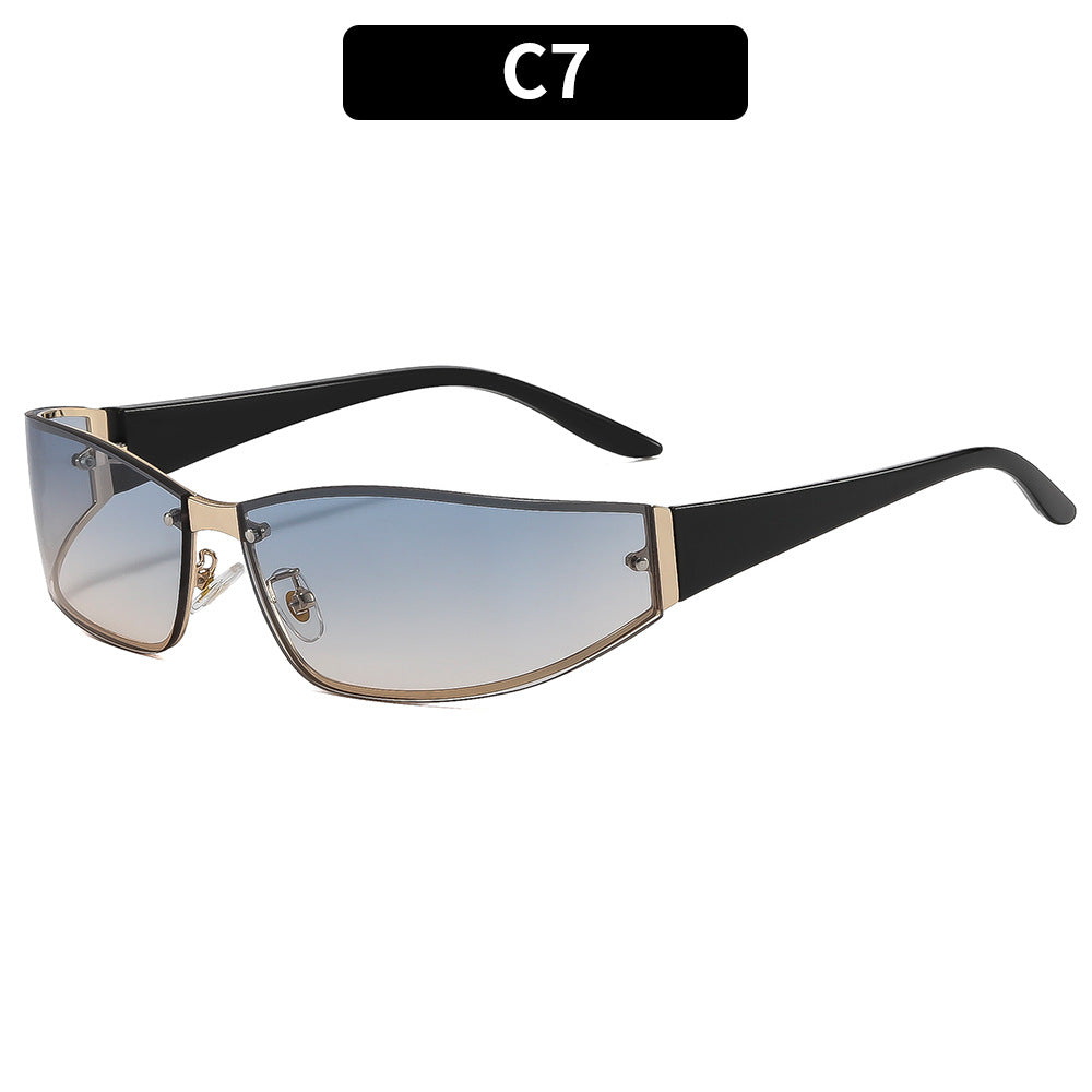 Sleek geometrische Schild Sonnenbrille