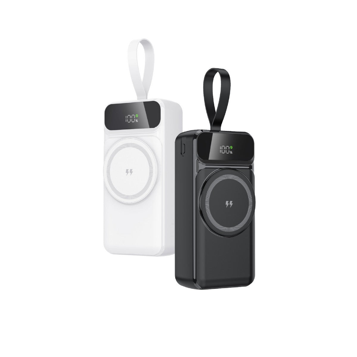 Tragbare Wireless Powerbank mit Intelligentem Lade-Management und Digitaler Anzeige Brehn