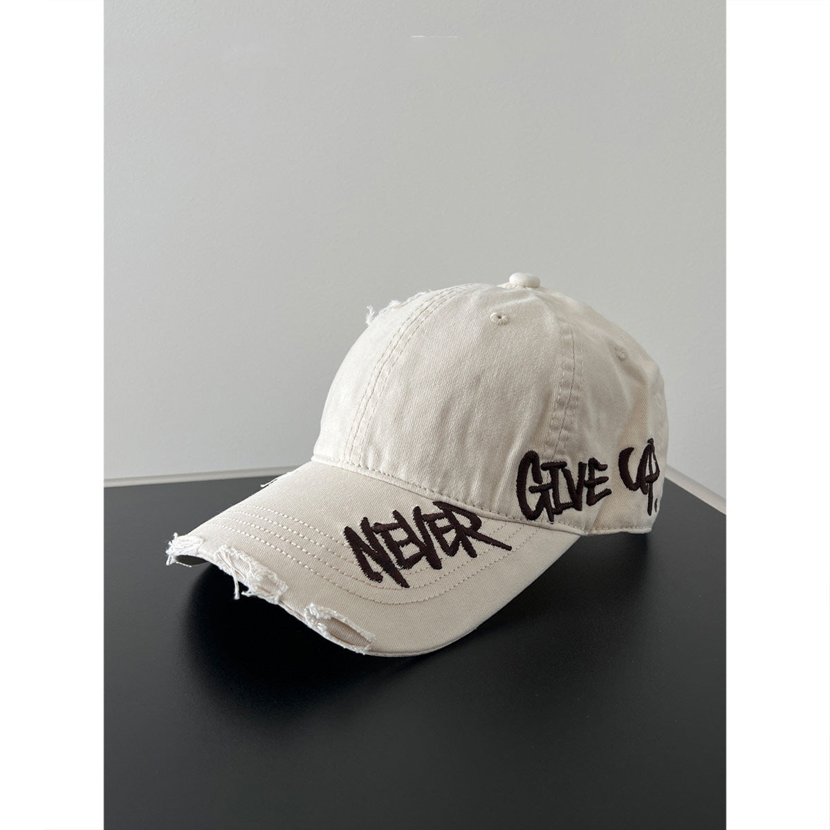 Distressed Denim Nachricht Baseball Cap