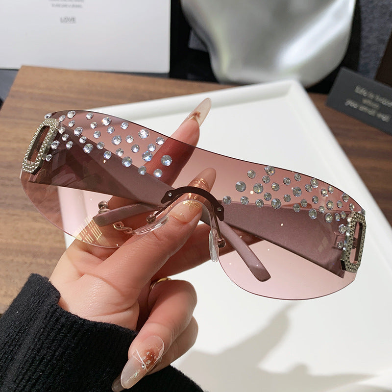 Damen Glamouröse Sonnenbrille mit Glitzerakzenten Brehn