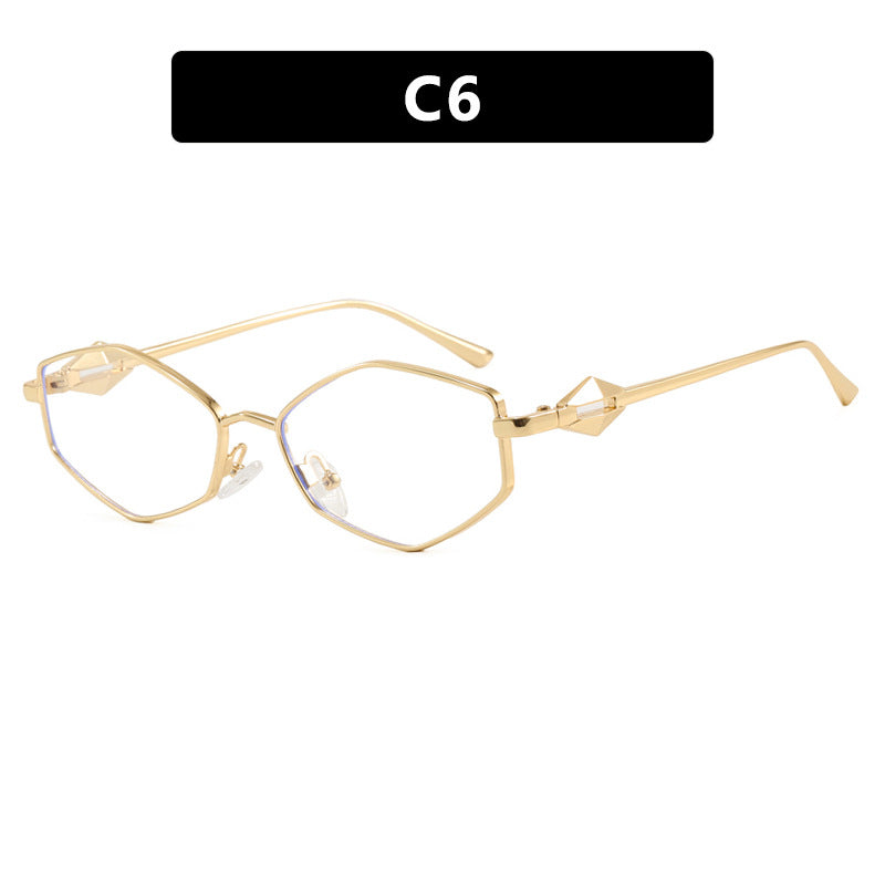 Damen geometrische Sonnenbrille mit schützendem UV-Filter und high-end Metallrahmen Brehn