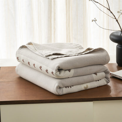 Wendbare Florale Jacquard Baumwolle Überwurf Decke Bettüberwurf