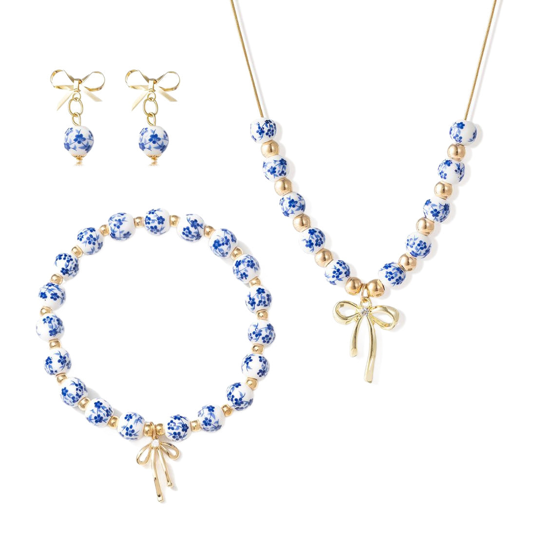 Florale Perlen-Charm-Armband Brehn