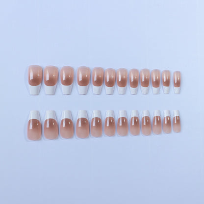 Elegantes Gel Französisch Tipp Nagelkunst Set