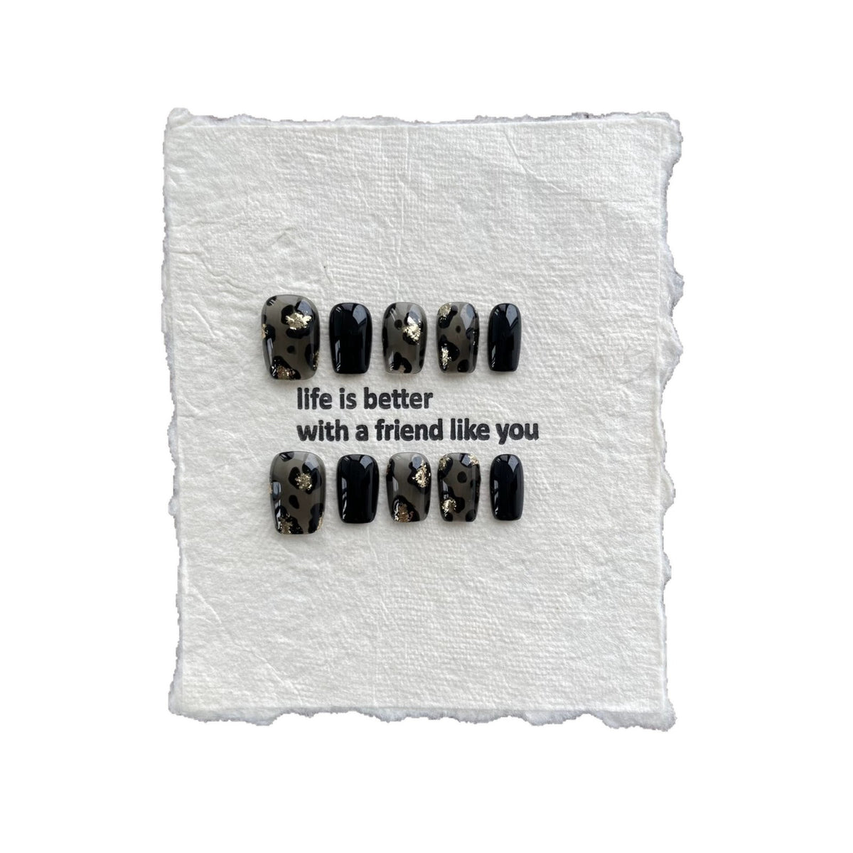 Artisanales Tierdruck Press-On Nagelset