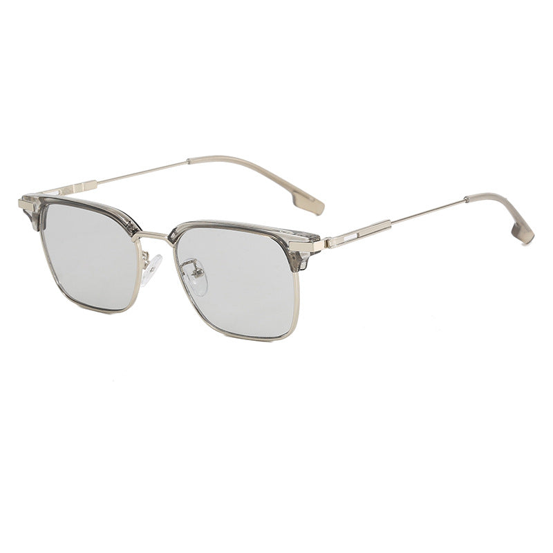 Damen quadratische Sonnenbrille mit leichtem Metallrahmen und breiten Bügeln Brehn