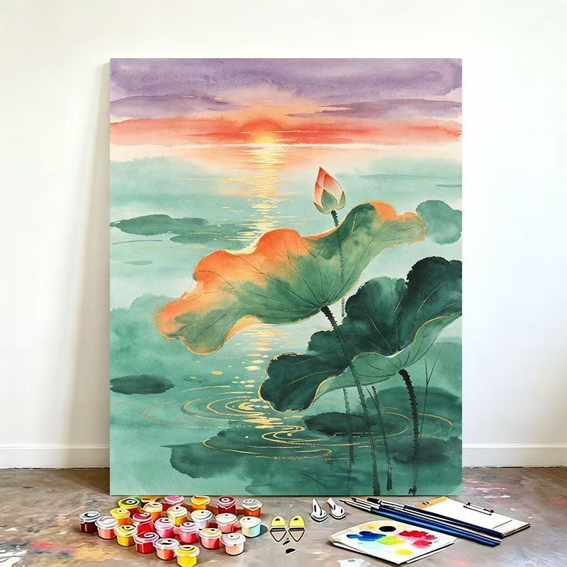 Aquarell Lotus Kunst Malset Brehn