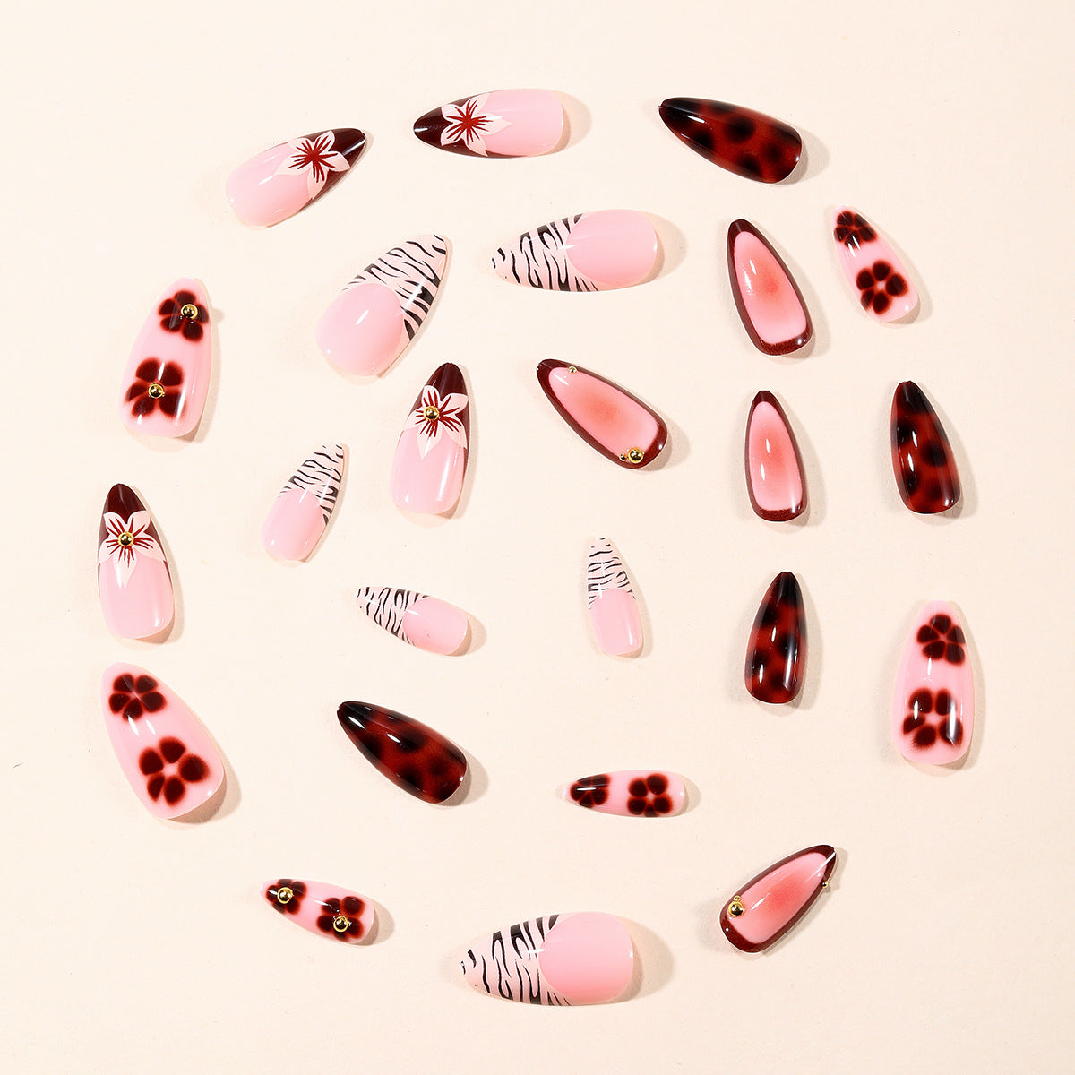 Floral Art Acryl Nageldesign Brehn