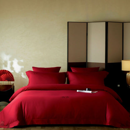 Premium-Baumwollsatin-Bettwäsche-Set