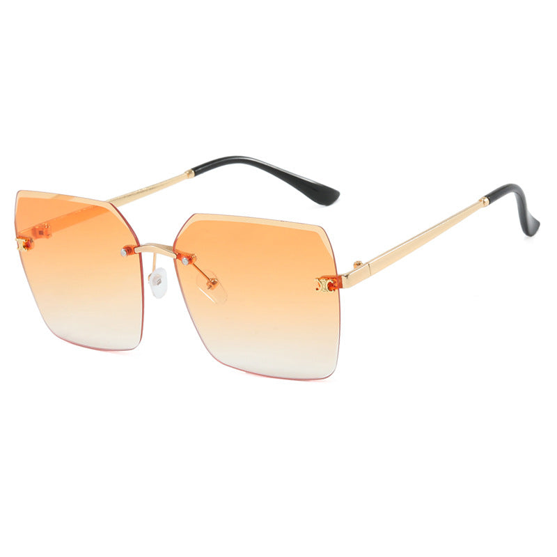 Damen quadratische Sonnenbrille im modernen Design mit filigranem Metallrahmen Brehn
