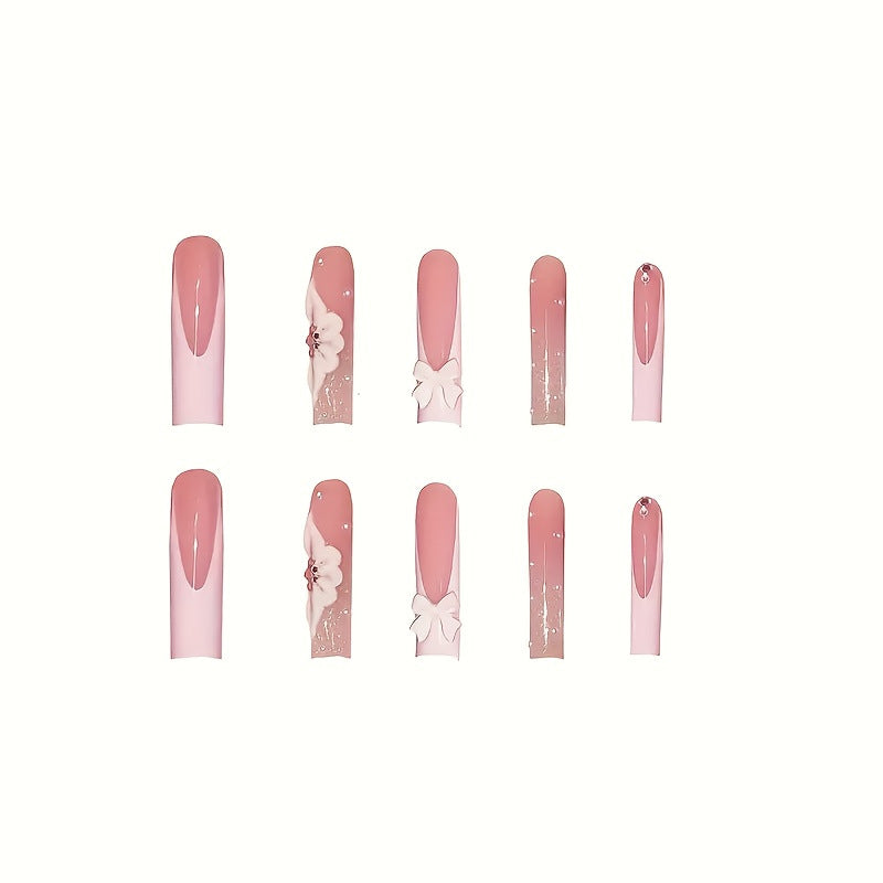 Floral 3D Nagelkunst Verlängerungen Brehn