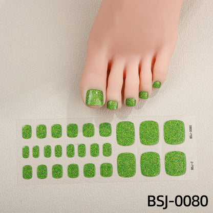 Dekorative Glitter-Fußnagel-Wraps