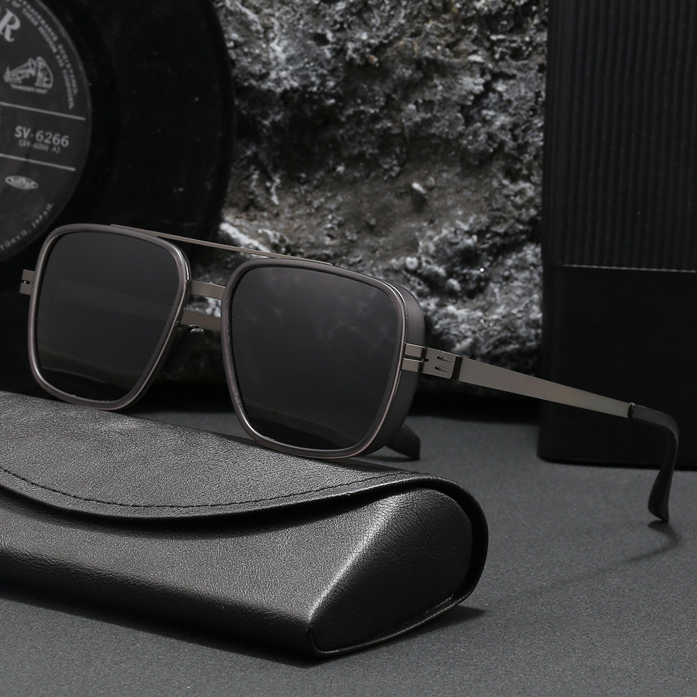 Herren Premium Sonnenbrille im modernen quadratischen Design Brehn