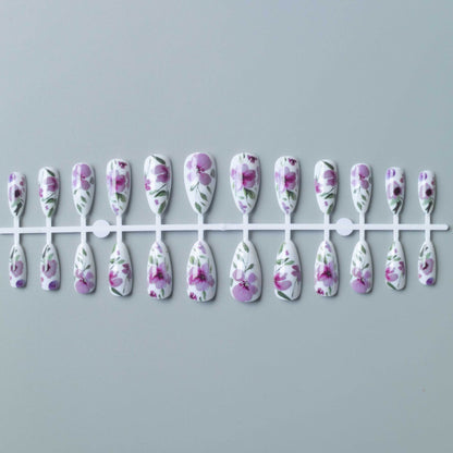 Blumen-Aquarell-Nagelkunst-Set