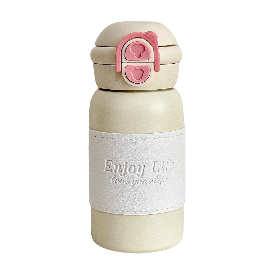 Damen isolierte Edelstahl Trinkflasche mit praktischem Ausgießer und stylischem Design Brehn