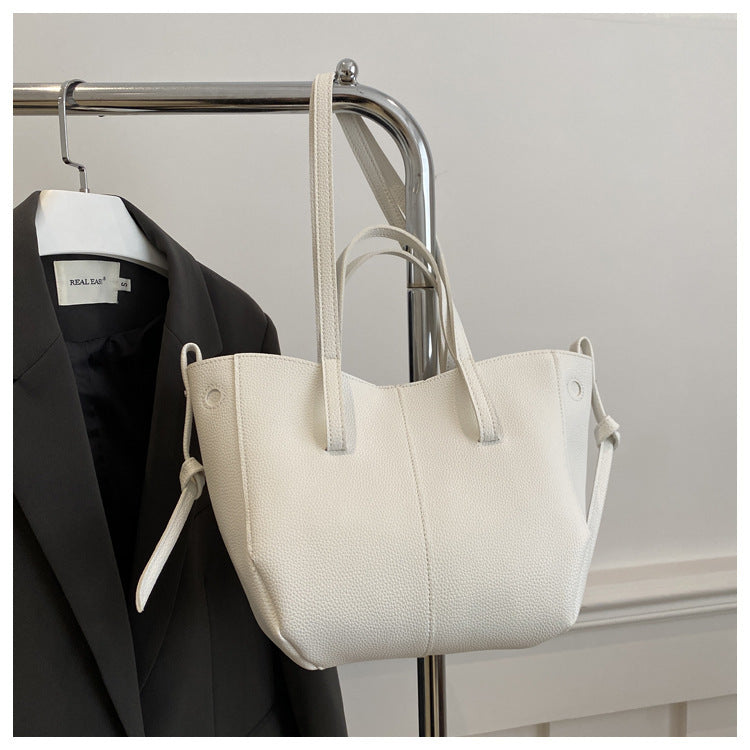 Texturierte Leder Alltags-Tote-Bag Brehn