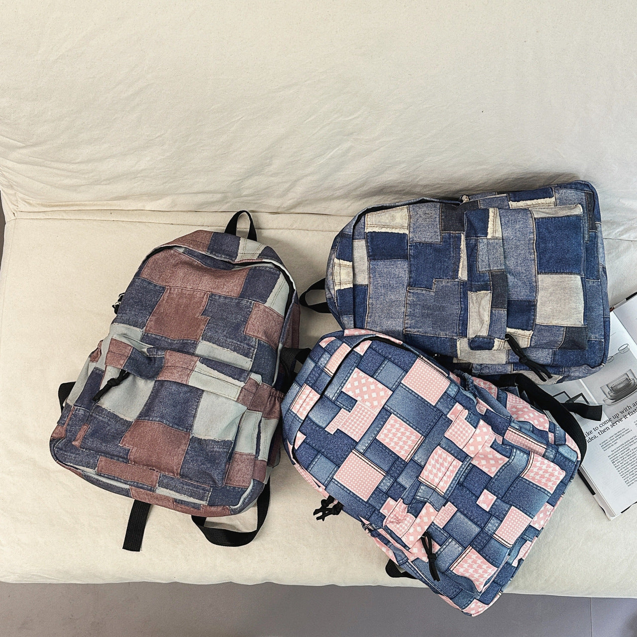 Rucksack Im Kreativen Patchwork-Design Brehn