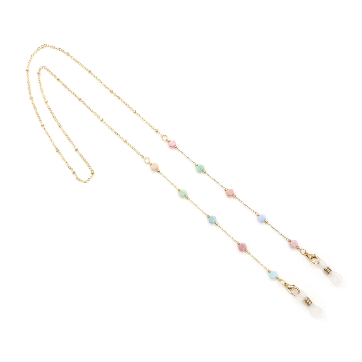 Elegante goldene Ketten Halskette mit Edelsteinen Brehn
