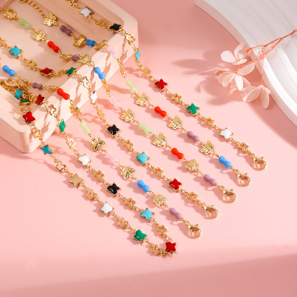 Buntes Stern Charme Armband Brehn