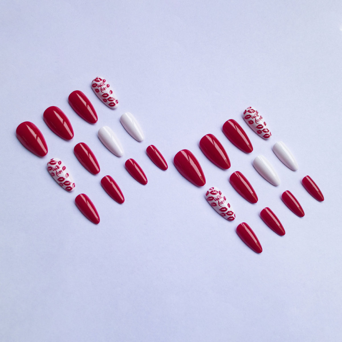 Kreative Lippen Druck Nagelkunst